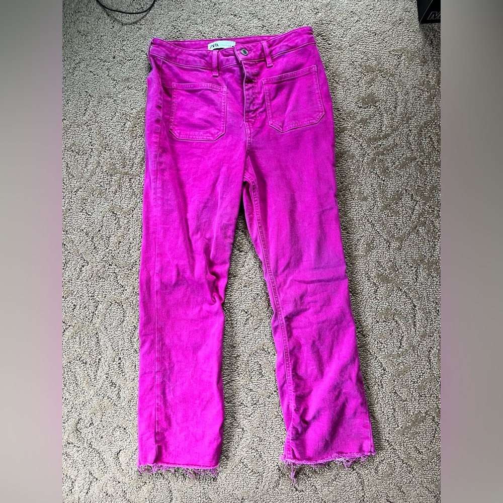 Zara hot pink pants, size 6